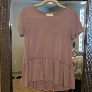 Lavender Fields Peplum T-Shirt